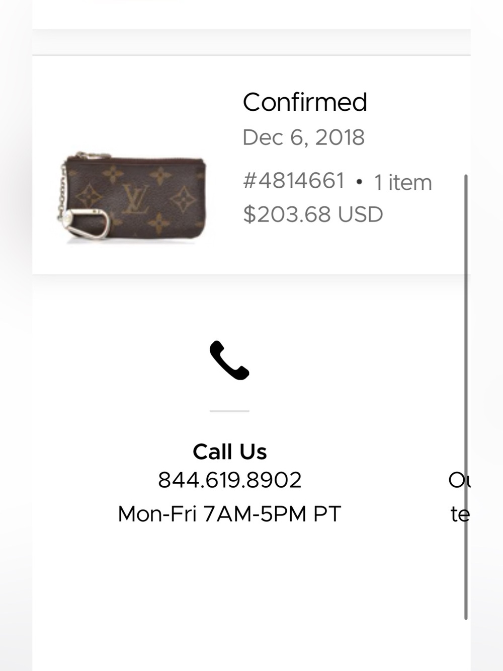 Louis Vuitton Monogram Zippered Key Pouch in Brown